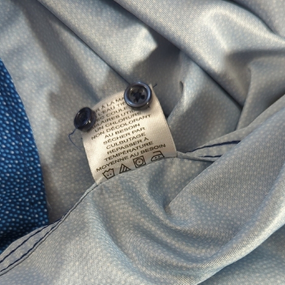 NEW CALABRUM LINDON Blue Dress Shirt Classic Style, New With Tags, Beautiful!!? - Picture 8 of 12